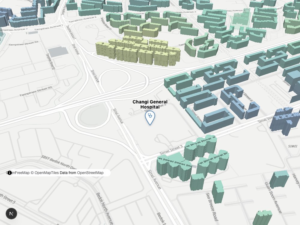 Map of Changi General Hospital