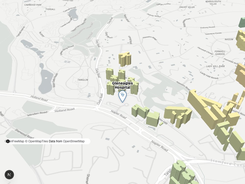 Map of Gleneagles Hospital