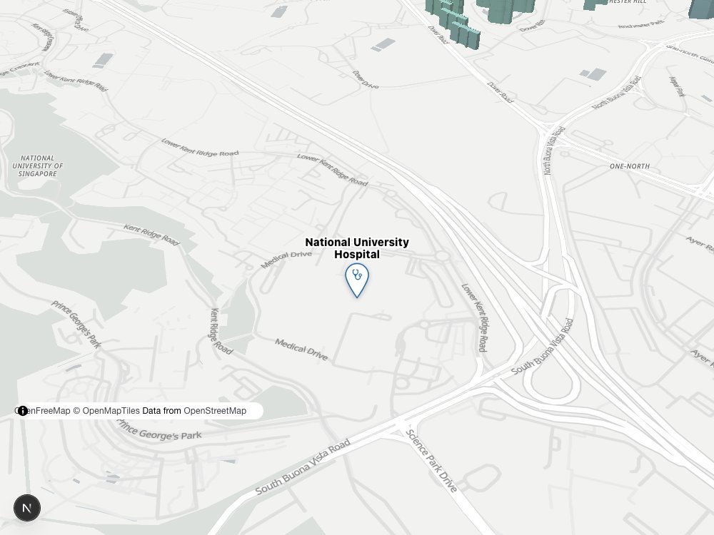 Map of National University Hospital