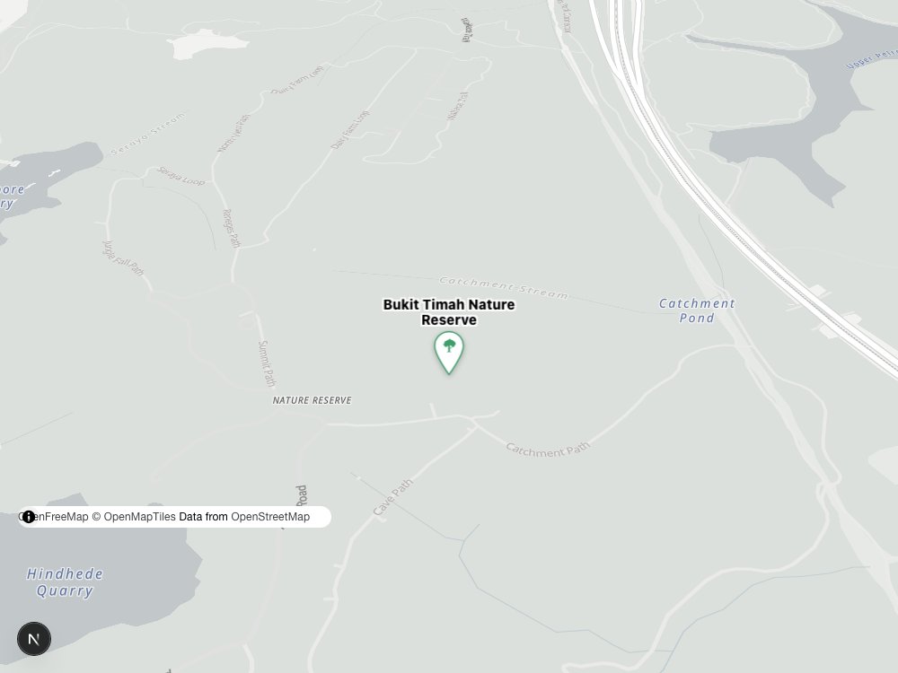 Map of Bukit Timah Nature Reserve