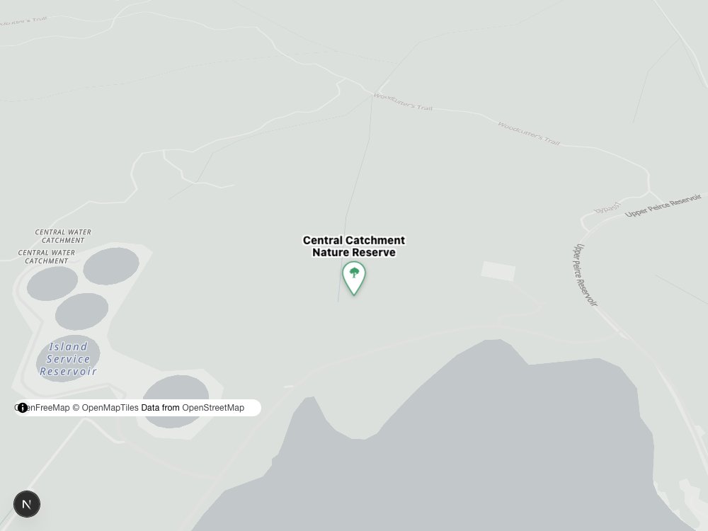 Map of Central Catchment Nature Reserve
