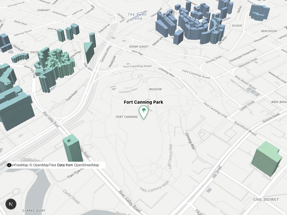 Map of Fort Canning Park