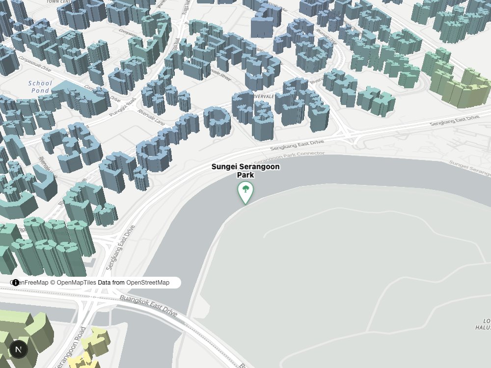 Map of Sungei Serangoon Park and surrounding HDB blocks