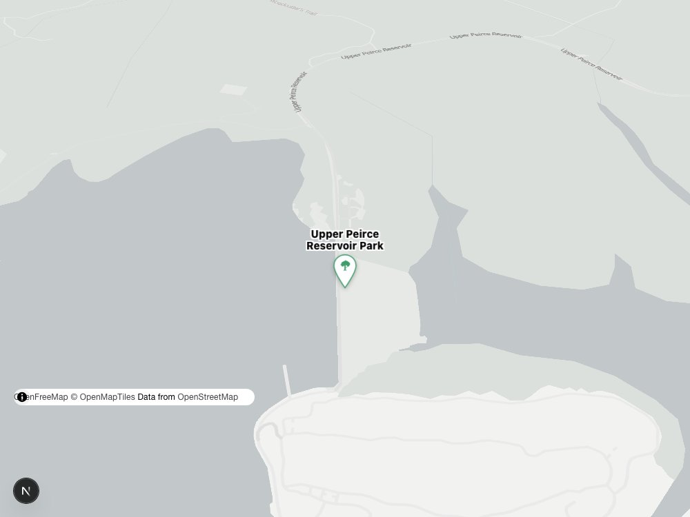 Map of Upper Peirce Reservoir Park and surrounding HDB blocks